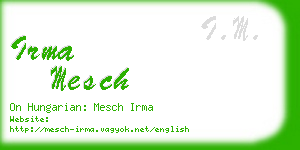 irma mesch business card